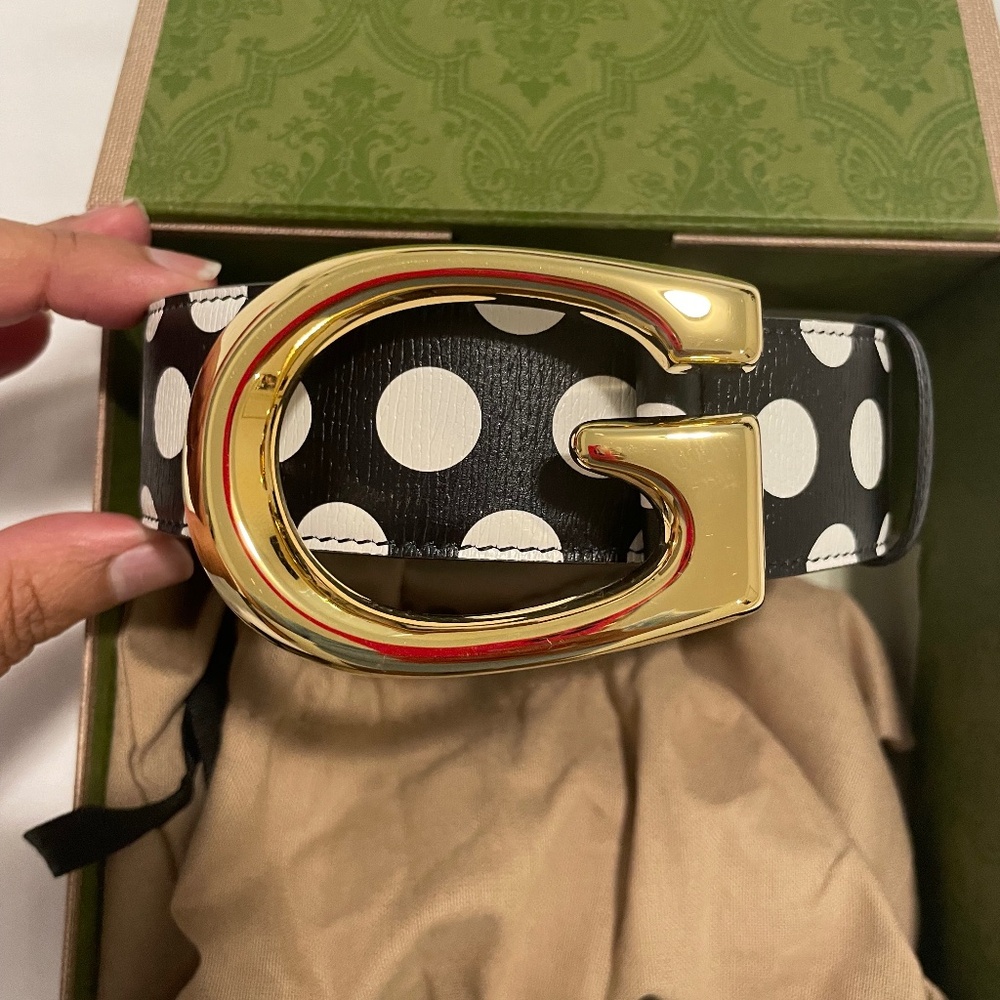 NWOT Gucci polka-dot belt with G buckle size 120/48 - LIMITED EDITION